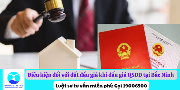 Điều kiện đối với đất đấu giá khi đấu giá QSDĐ tại Bắc Ninh mới nhất 2024